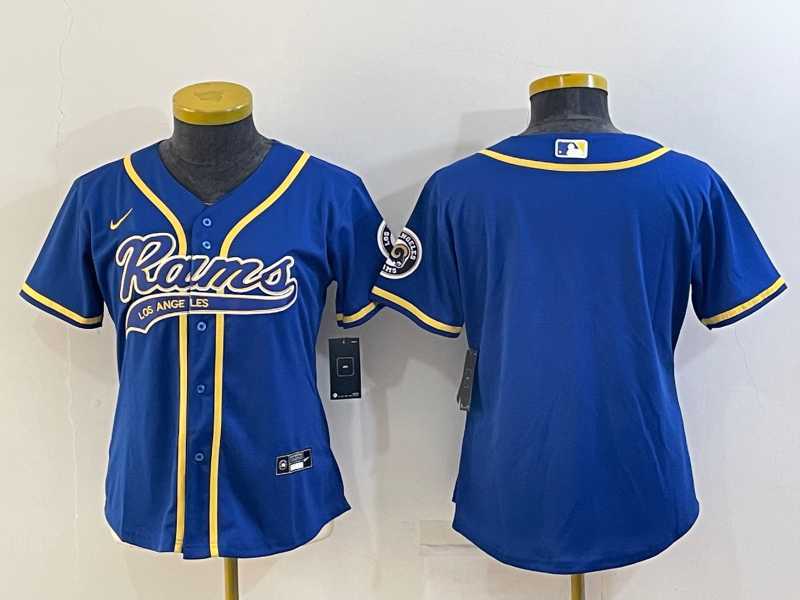 Women's Los Angeles Rams Blank Royal With Patch Cool Base Stitched Baseball Jersey,We sell and wholesale Women's Los Angeles Rams Blank Royal With Patch Cool Base Stitched Baseball Jersey on line form chian!